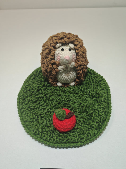 Crochet Hedgehog Phone Stand